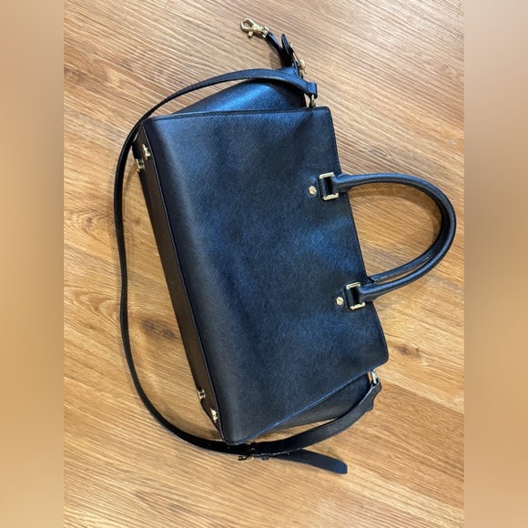 MICHAEL MICHAEL KORS Women's Selma Medium Top Zip Satchel - Black - Picture 8 of 10